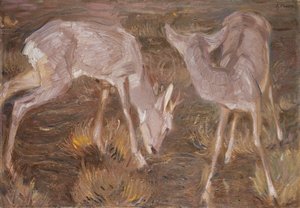 الغزلان عند الغسق بواسطة فرانز مارك