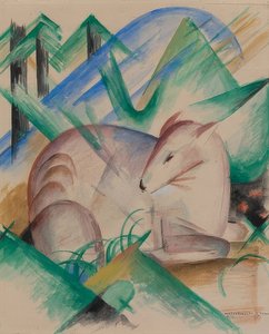 غزال أحمر. 1913 بواسطة فرانز مارك