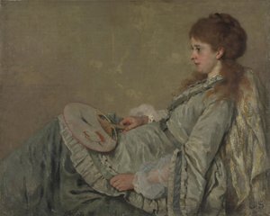 صورة زوجة الفنانين ، 1872-1873 بواسطة فرانز أوتو شولدير