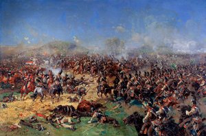 معركة بورودينو في 26 أغسطس 1812. الهجوم الفرنسي الثالث ، 1913.