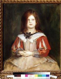 صورة لغابرييلا لينباخ (ابنة الرسام). لوحة لفرانز فون لينباخ (1836-1904) بواسطة فرانز سيراف فون لينباخ
