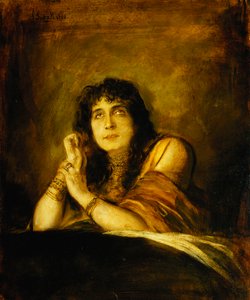 صورة لسارة برنهاردت ، مثل السيدة ماكبث ، 1892 بواسطة فرانز سيراف فون لينباخ
