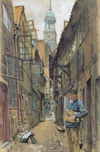 زقاق خلفي في هامبورغ ، 1891