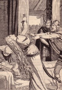 رسم توضيحي لـ Edda: الآلهة والأبطال الجرمانيون من تأليف Hans von Wolzogen