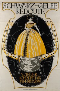 الأسود والأصفر Redoute Wiener Konzerthaus ، 1914. بواسطة فرانز واسيك