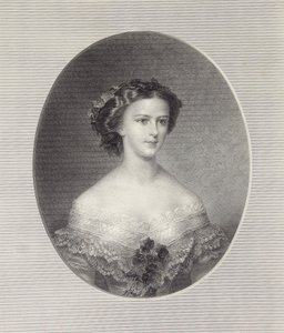 صورة الإمبراطورة إليزابيث من النمسا ، حوالي عام 1855.