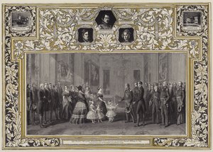 جلالة الملكة تستقبل الملك لويس فيليب في قلعة وندسور ، 8 أكتوبر 1844 بواسطة فرانز كزافييه وينترهالتر