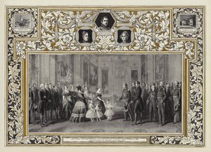 جلالة الملكة تستقبل الملك لويس فيليب في قلعة وندسور ، 8 أكتوبر 1844 بواسطة فرانز كزافييه وينترهالتر