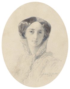 صورة لدوقة Grand Ducess Olga Nikolaevna من روسيا 1822-1892 ، ملكة Württemberg بواسطة فرانز كزافييه وينترهالتر