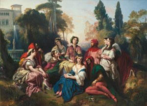 ديكاميرون ، 1837 بواسطة فرانز كزافييه وينترهالتر