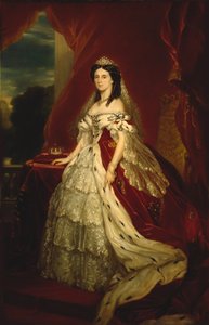 الأميرة أوغستا من ساكس-فايمار-أيزناخ 1811-1890 ، ملكة بروسيا ، حوالي 1859. بواسطة مدرسة فرانز زافير وينترهالتر.