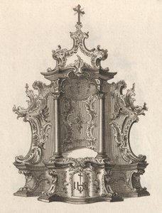 تصميم لخيمة ، اللوحة 2 من سلسلة "Tabernacle" ، مطبوعة ca. 1750-56.