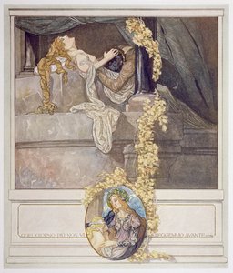 رسم توضيحي من "الكوميديا الإلهية" لدانتي ، جحيم ، كانتو الخامس بواسطة فرانز فون (1866 ـ 1924) بايروس