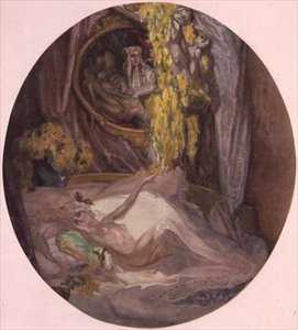 امرأة على السرير بواسطة فرانز فون (1866 ـ 1924) بايروس