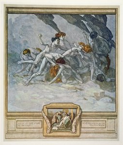 رسم توضيحي من الكوميديا الإلهية لدانتي ، جحيم ، كانتو XXX: 22 ، 1921