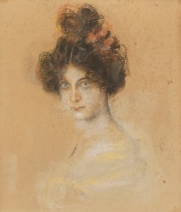 فرانز فون لينباخ - بورتريه للراقصة الأسترالية كانكان ساهاريت، 1899 بواسطة فرانز فون لينباخ