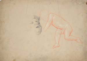 دراسات لرضيع ، ورأس رضيع نائم ، ورأس امرأة بواسطة فرانز فون ماتش