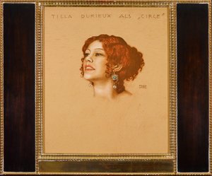 تيلا دوريوكس (1880-1971) بدور سيرس - فرانز ريتر (فرانز ريتر) فون ستوك (1863-1928). باستيل على كرتون بواسطة فرانز فون ستاك
