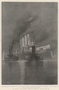 هدية عيد الميلاد للإمبراطورية ، HMS Good Hope ، سفينة الحرب ساهمت في البحرية بواسطة كيب كولوني ، في بورتسموث ، 25 ديسمبر بواسطة فريد ت. جين