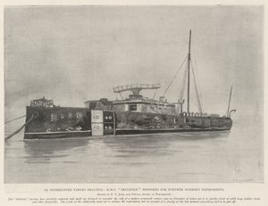 تم تدريب HMS Belleisle على ممارسة الهدف المتقطع ، لمزيد من تجارب المدفعية بواسطة فريد ت. جين