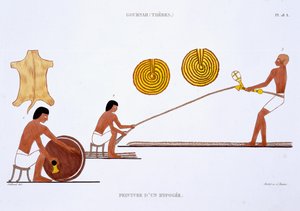 سجل تانر وروبيماكر ، من سجل نادر للوحات الجدارية من طيبة ، 1819-1822 في زيارته الثانية لمصر بواسطة فريدريك كايود (1787-1869) ، لون ليثو