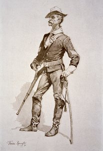 A Sergeant of US Cavalry, after a drawing of 1890 (engraving)
