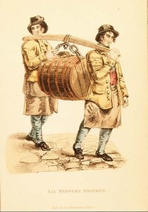 Ale Brewer's Draymen من فيلم Ackermann's World in Miniature ، 1821-27 (litho) بواسطة فريدريك (بعد) شوبرل
