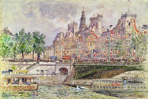 Place de lHotel de Ville ، باريس ، 14 يوليو 1905