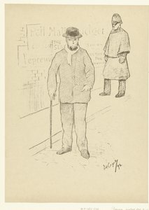 Portret van Dichter Paul Verlaine في لندن بول فيرلين في لندن المحاكمة (عنوان المسلسل) بواسطة لوبريف