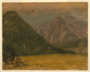 رسم، منظر طبيعي لجبال الألب، بافاريا أو سويسرا، 1868 بواسطة كنيسة فريدريك إدوين