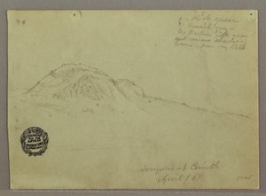 رسم، التل العاري، الأكروبوليس في كورنث، اليونان، أبريل 1869 بواسطة كنيسة فريدريك إدوين