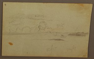 رسم، غيوم فوق سلسلة التلال، 1863 بواسطة كنيسة فريدريك إدوين