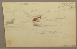 رسم، غيوم فوق سلسلة التلال، 1863 بواسطة كنيسة فريدريك إدوين