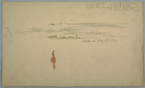 رسم، سماء ملبدة بالغيوم فوق تلال محددة، الإكوادور، 23 يوليو، 1857 بواسطة كنيسة فريدريك إدوين