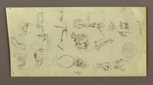 رسم، دراسات عن الشكل والجمل، 4 مارس، ربما عام 1868 بواسطة كنيسة فريدريك إدوين