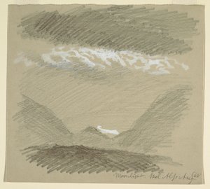 رسم، من جبال الألب في برنز، بيل ألب، أغسطس 1868 بواسطة كنيسة فريدريك إدوين