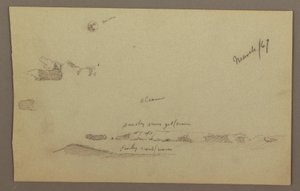 رسم، قمر مكتمل، غيوم، 1860s بواسطة كنيسة فريدريك إدوين
