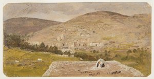 رسم، الخليل، منظر عام، فبراير 1868 بواسطة كنيسة فريدريك إدوين