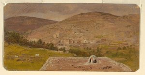 رسم، الخليل، منظر عام، فبراير 1868 بواسطة كنيسة فريدريك إدوين