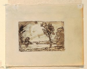 رسم، منظر طبيعي خيالي مع، حوالي 1870-1873 بواسطة كنيسة فريدريك إدوين