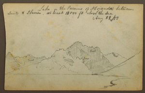 رسم، بحيرة، صحراء موجاندا، الإكوادور، 29 أغسطس 1853 بواسطة كنيسة فريدريك إدوين