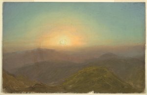 رسم، منظر طبيعي صباحي، 1865 بواسطة كنيسة فريدريك إدوين