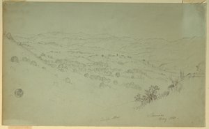 رسم، مناظر طبيعية جبلية، جامايكا، 1865 بواسطة كنيسة فريدريك إدوين