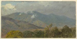 رسم، منظر طبيعي جبلي، مايو 1865 بواسطة كنيسة فريدريك إدوين