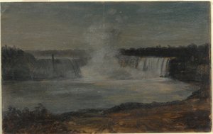 رسم، شلالات نياغارا في ضوء المساء، سبتمبر 1856 بواسطة كنيسة فريدريك إدوين