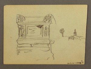 رسم، التابوت الحجري، ربما 1868-1868-69 بواسطة كنيسة فريدريك إدوين