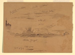 رسم، تخطيطات من روما، إيطاليا، نوفمبر 1868 بواسطة كنيسة فريدريك إدوين