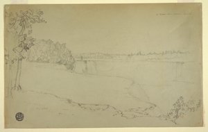 رسم، دراسات. شلالات نياجرا، على الأرجح عام 1856 بواسطة كنيسة فريدريك إدوين