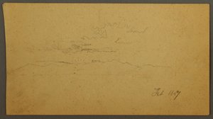 رسم، غروب الشمس خلف التلال، فبراير 1867 بواسطة كنيسة فريدريك إدوين