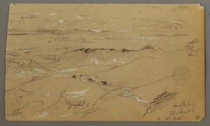 رسم، منظر عبر وادي العربة، 20 فبراير، 1868 بواسطة كنيسة فريدريك إدوين